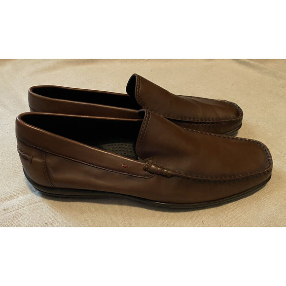 Moral Code x Donald Driver Shoes Mens Size 11 M Brown Leather Slip on Loafers - Picture 5 of 12